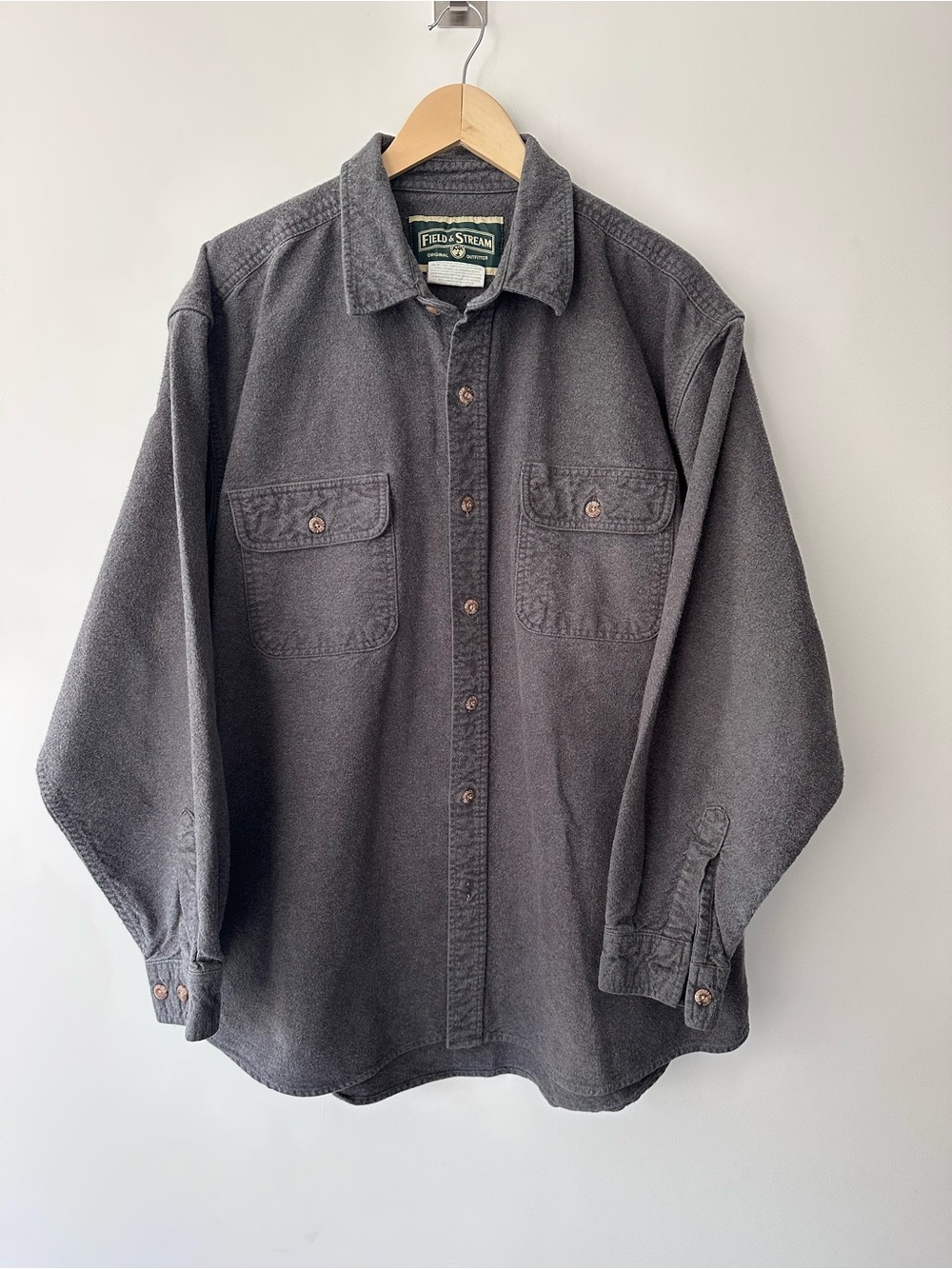 Field & Stream | XXL | Charcoal Button-Down Heavyweight Flannel Shirt